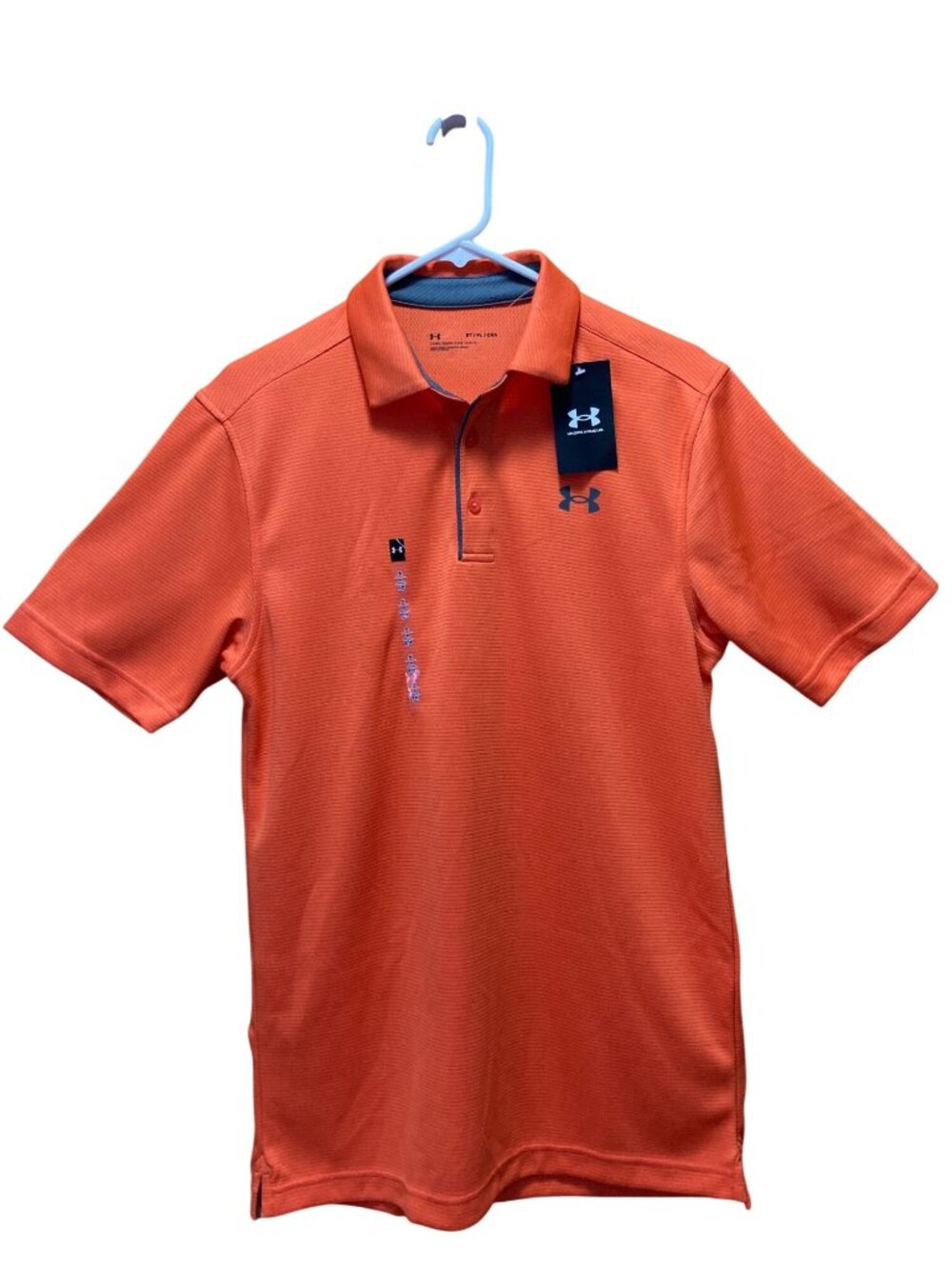 Under Armour Men's Tech Polo Orange Loose Fit Summer Shirt Small Tall